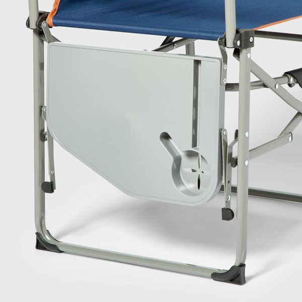 EMBARK COMPACT DIRECTORS OUTDOOR PORTABLE CAMP CHAIR - BLUE/ORANGE - Like New