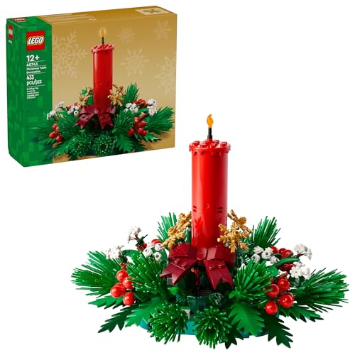 LEGO CHRISTMAS TABLE DECORATION BUILDING TOY FOR KIDS 40743 - BRICK-BUILT - Brand New