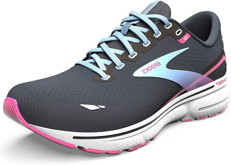 1203801B082 Brooks Women's Ghost 15 Neutral Shoe Ebony/Open Air/Lilac Rose 10 - Like New