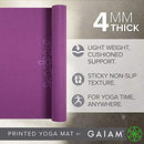 GAIAM PRINT YOGA MAT 4MM - PURPLE MEDALLION - Brand New