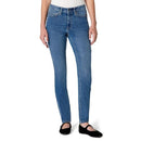 AMAZON ESSENTIALS WOMEN HIGH STRETCH MID-RISE SKINNY 12 SHORT MEDIUM BLUE - Brand New