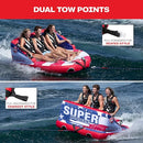 Airhead Inflatable Towable Tube 1-4 Rider Model Dual Tow Point AZT2223SS - Stars - Like New