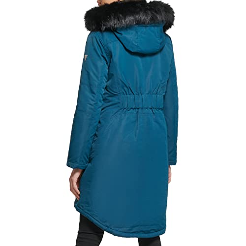 GUESS WOMEN'S LONG ANORAK COAT SIZE: WOMEN L TEA - Brand New