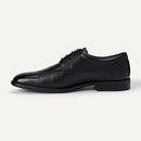 AMAZON ESSENTIALS MEN'S TWIN SEAM SQUARE TOE DERBY DRESS SHOES - SIZE 10 BLACK - Like New