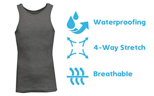 GALAXY BY HARVIC MENS HEAVY-WEIGHT RIBBED TANK TOP SIZE: MEN XL - CHARCOAL - Brand New