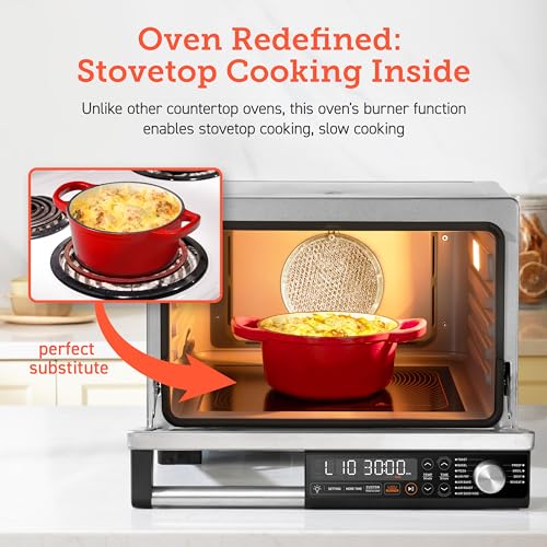 COSORI 11-IN-1 CERAMIC AIR FRYER TOASTER OVEN COMBO 26QT STAINLESS STEEL - Like New