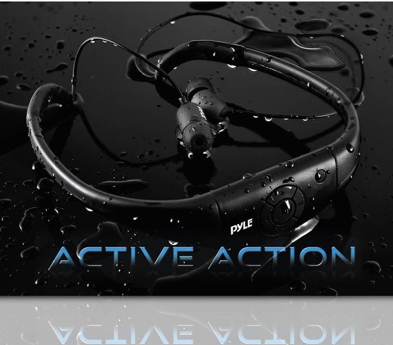 Pyle Waterproof MP3 Music Player Headphones Waterproof Rating PSWP8BK - Black Like New