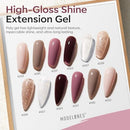 Modelones Poly Extension Gel Nail Kit 6 Colors 8 W Nail Lamp Brown Red Gel -NEW - Brand New