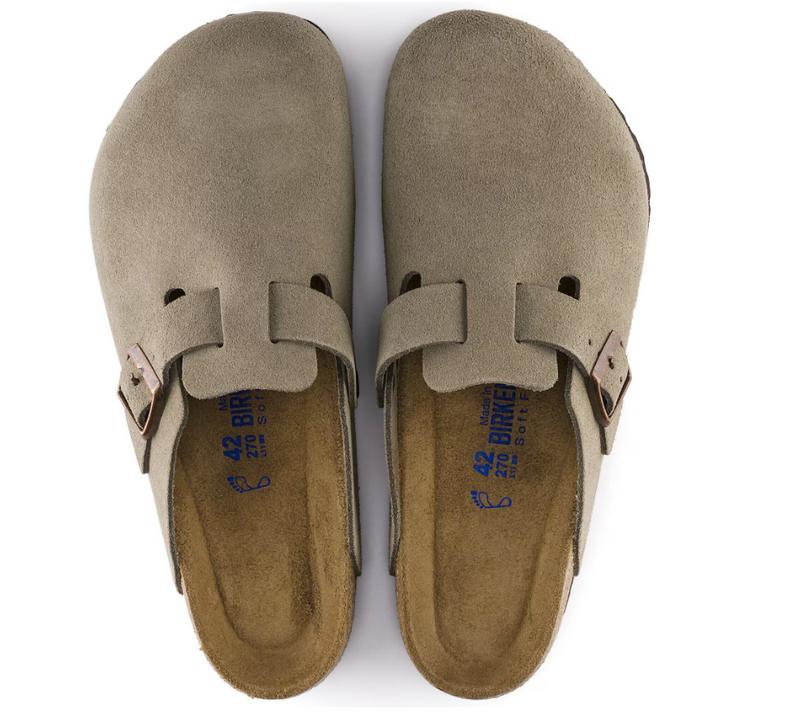 BIRKENSTOCK MEN'S BOSTON SOFT FOOTBED CLOG - SIZE: MEN 11 - TAUPE - Like New