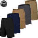 BLU ROCK MEN'S SLIM FIT SUPER STRETCH CARGO SHORTS - SIZE: MEN 36 - KHAKI - Brand New