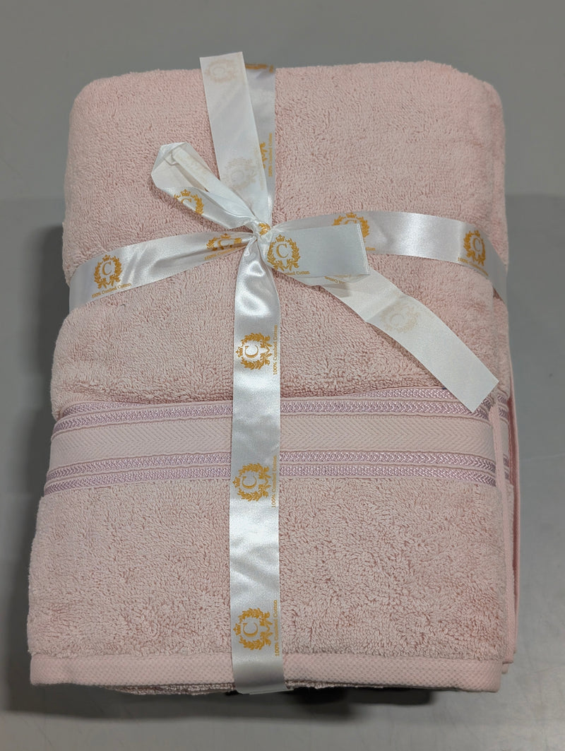 CAMILLA TOWEL COLLECTION FOR BATHROOM - 4 PACK - PINK - Brand New