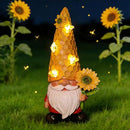 REYISO 12.3'' Sunflower Garden Gnomes Statue Solar Bee Lights - Scratch & Dent