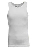GALAXY BY HARVIC MENS HEAVY-WEIGHT RIBBED TANK TOP - SIZE: MEN L - WHITE - Brand New