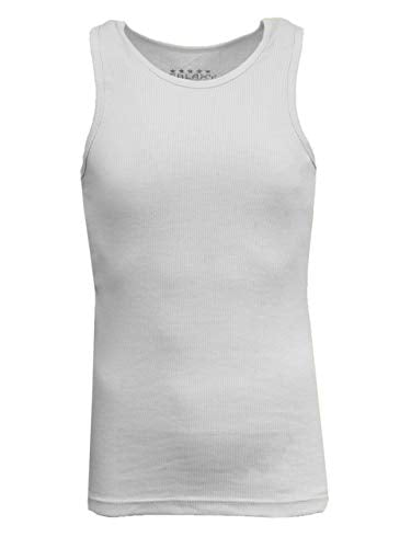 GALAXY BY HARVIC MENS HEAVY-WEIGHT RIBBED TANK TOP - SIZE: MEN L - WHITE - Brand New