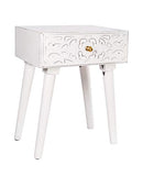 White Antique Night Stand Table Multipurpose -16x13x20 Inch - Scratch & Dent