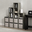 Furinno Pasir Book Shelf 4-Tier Modern Bookshelf Open Shelves 9 x 12 x 42 - Grey - Like New