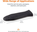 AMAZON BASICS SILICONE HOT SKILLET RECTANGULAR HANDLE COVER HOLDER - BLACK - Like New