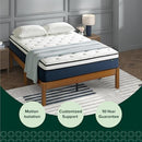 ZINUS 12 INCH COMFORT SUPPORT HYBRID MATTRESS KING ZU-MSHO1SZI-12K - WHITE/BLUE - Brand New