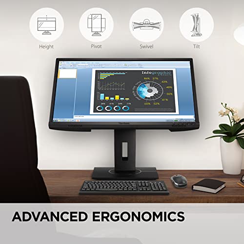 ViewSonic VG2240 22 Inch 1080p Ergonomic Monitor with 100Hz, USB Hub, HDMI - Like New