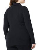 AMAZON ESSENTIALS WOMEN'S WIDE RIB BUTTON-UP COLLARED CARDIGAN SIZE S - BLACK - Brand New
