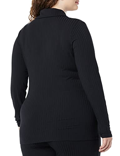AMAZON ESSENTIALS WOMEN'S WIDE RIB BUTTON-UP COLLARED CARDIGAN SIZE S - BLACK - Brand New