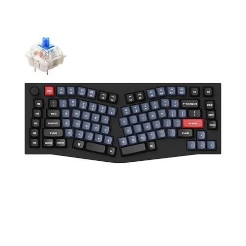 Keychron Q10 Wired Custom Mechanical Keyboard Knob Version - Gateron G Pro Blue - Like New