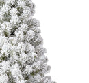 KING OF CHRISTMAS 7' PRINCE FLOCK® ARTIFICIAL CHRISTMAS TREE UNLIT - FLOCKED - Like New