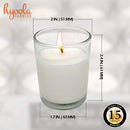 Hyoola Candles 24 Votive, 15 Hour Burn Time, 2.5" H x 2" W, B07SQ4DPJ1 - White - Brand New
