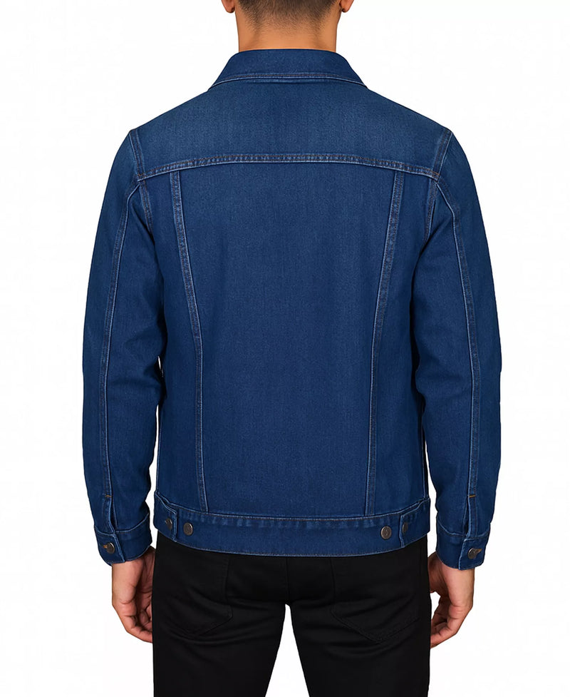 BLU ROCK MEN'S REGULAR-FIT CLASSIC DENIM JACKET - SIZE: MEDIUM - DARK WASH - Like New