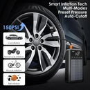 JIYHF 20000MAH JUMP STARTER AIR COMPRESSOR 150PSI TIRE INFLATOR-12V - BLACK - Like New