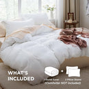 Bedsure White Duvet Cover King Size - 3 Pieces Prewashed Extra Soft Bedding Set - Like New