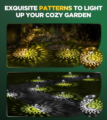 10 Pack Ultra Bright Solar Lights Outdoor Waterproof, from Dusk to Dawn - Like New