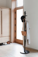 Umbra Pillar Coat Rack - Black/Walnut - Brand New