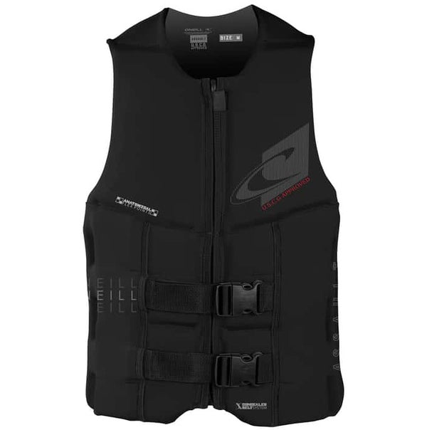 O'Neill Men's Assault USCG Life Vest - XL - Black/Black - Like New