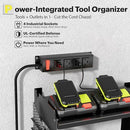 SPAMPUR POWER TOOL ORGANIZER WALL MOUNT, 3 LAYER HEAVY DUTY - BLACK - Brand New
