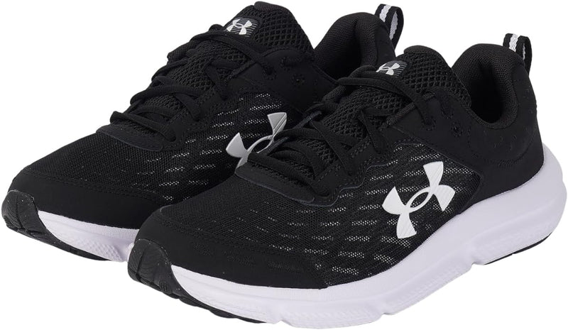 3026175 Under Armour Men's Charged Assert 10 Running Shoe Black/White 12.5 - Like New