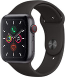 For Parts: APPLE WATCH 5 GPS CELLULAR 44MM SPACE GRAY BLACK SPORT BAND - NO POWER