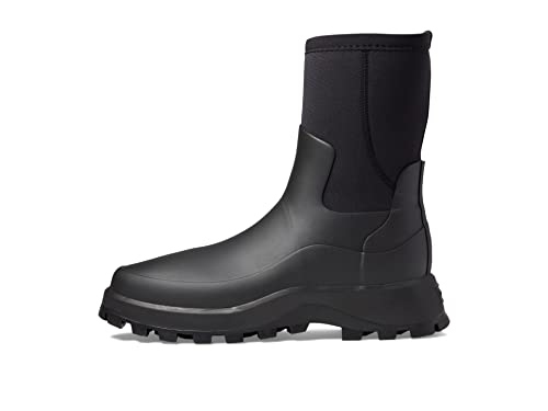 HUNTER WOMENS CITY EXPLORER SHORT NEOPRENE BOOTS - SIZE WOMEN 9 BLACK/WHITE - Like New