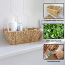 Wicker Storage Baskets Water Hyacinth Woven Basket Built-in Handles B0BHYJ73WR - Like New