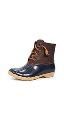 SPERRY WOMEN'S SALTWATER CORE BOOTS - TAN/NAVY - SIZE 7 - Like New