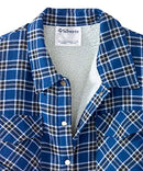 Men’s Magnet Close Adaptive Sherpa Lined Shirt Jacket - Mid Blue Plaid XL - Brand New