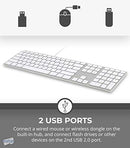 MATIAS WIRED ALUMINUM KEYBOARD WITH NUMERIC KEYPAD FOR MAC - SILVER - Like New