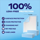 STACK MAN CHUCKS PADS DISPOSABLE [50-PACK] UNDERPADS 17"X 24" - BLUE/WHITE - Like New