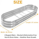 GADI 67" Galvanized Raised Garden Bed Vegetable Planner Box - SILVER - Like New