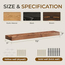 YLYHSST 72" FIREPLACE MANTEL, 3" THICK HANDMADE RUSTIC SOLID WOOD - BROWN - Like New