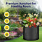 IPOWER 5 PACK 10 GALLON GROW BAGS GARDEN PLANTS NONWOVEN FABRIC POTS - BLACK - Brand New