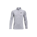 UNDER ARMOUR BOYS' TECH 2.0 1/2 MOD GRAY LIGHT HEATHER/BLACK M - Brand New