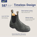 BLUNDSTONE CHILDREN'S BOOTS BLUNDSTONE CHEALSEA - SIZE MEN 2 - RUSTIC BLACK - Like New