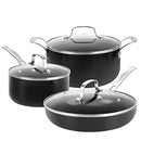 SHINEURI 6 Pieces Cookware Set Nonstick Ceramic Pots Pans B07SKNGZYN - Black - Brand New