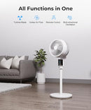 ABOLEF PEDESTAL FAN FOR BEDROOM, REMOTE CONTROLLED, WHOLE ROOM AIR CIRCULATOR - Like New